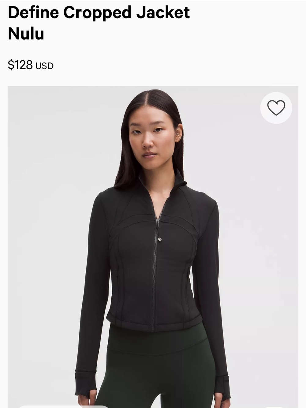 lululemon athletica Black Define cropped Jacket “BBL jacket”